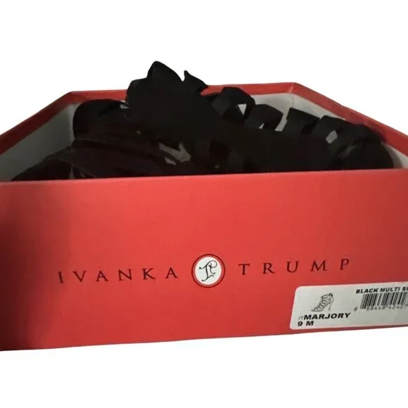 Ivanka Trump Marjory Black Open Toe Caged Booties - Marjory Stretch High-Heel 9M - Picture 10 of 12